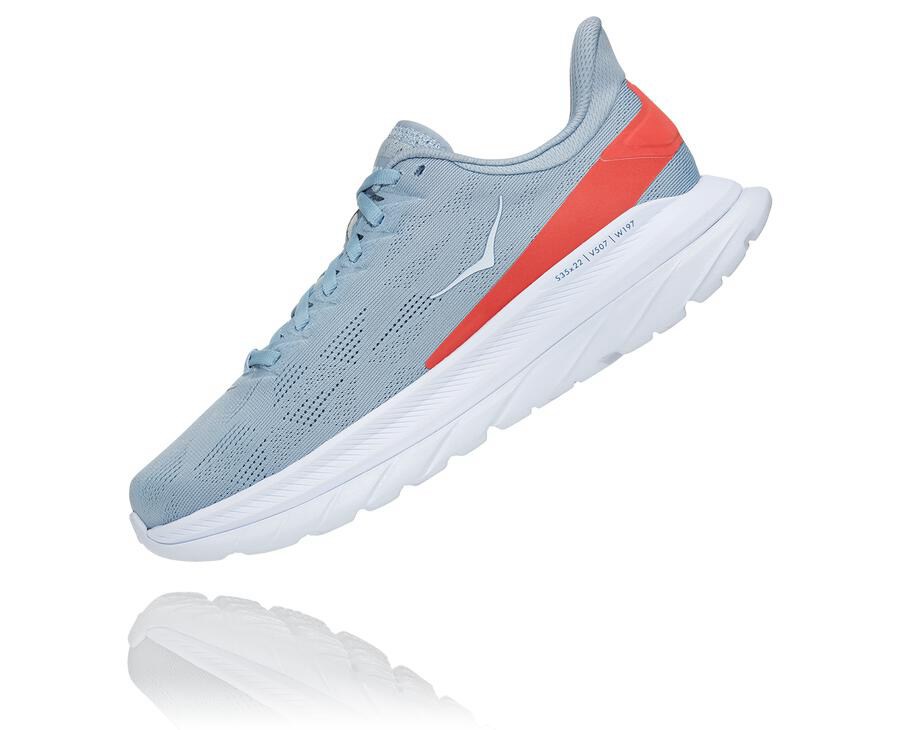 Chaussure Running Hoka One One Mach 4 Femme - Bleu/Blanche - VMB-042736